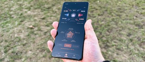 Asus ROG Phone 8 Pro from front, using Armory Crate app