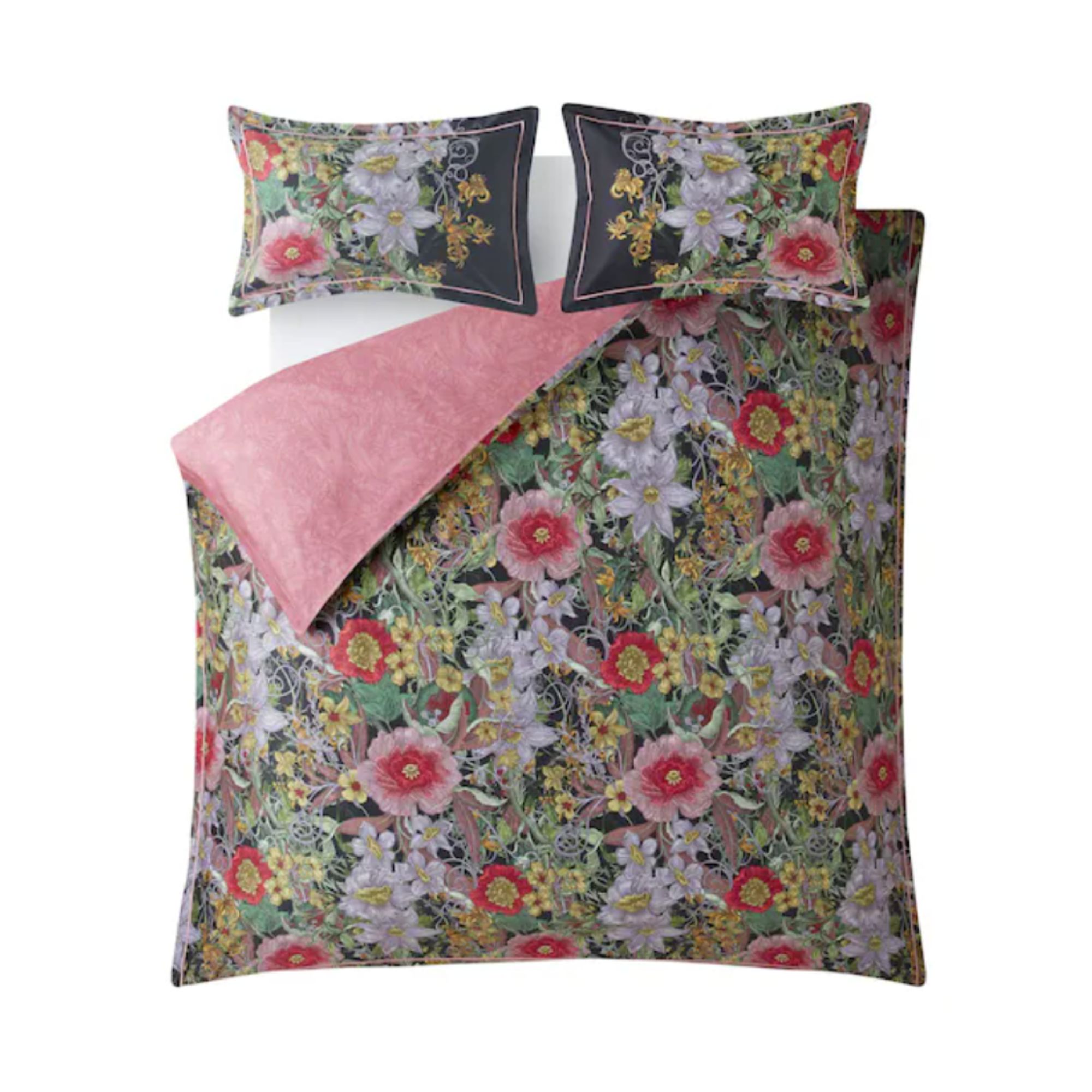 Timorous Beasties Midnight 100% Cotton Berkeley Blooms Duvet Cover and Pillowcases