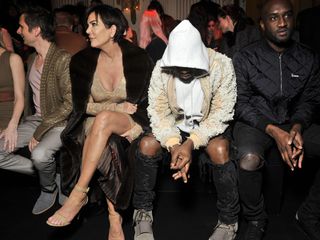 Kris Jenner And Kanye West At Paris Fashion Week