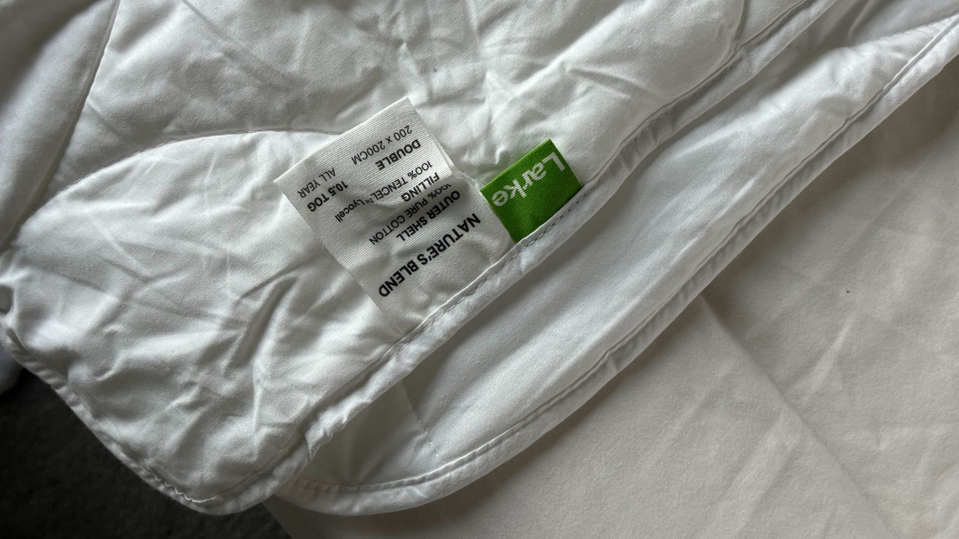 The Larke Nature's Blend Duvet being tested in Emily's room