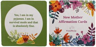 Parenting tips illustrated by New Mother Affirmation Cards
