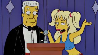 Britney Spears and Kent Brockman on The Simpsons