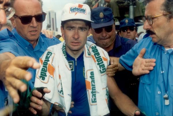 Gianni Bugno after his win in 1992