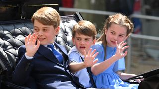 Prince George, Princess Charlotte and Prince Louis at the Queen's Platinum Jubilee