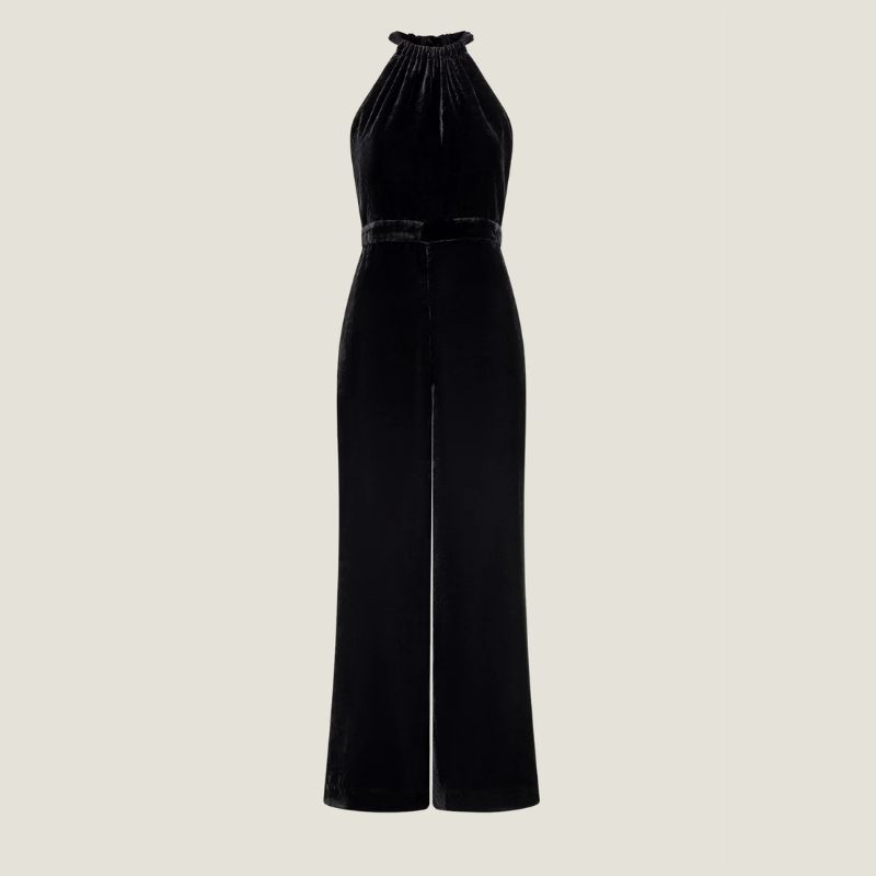 A cutout of a velvet jumpsuit by Aspiga