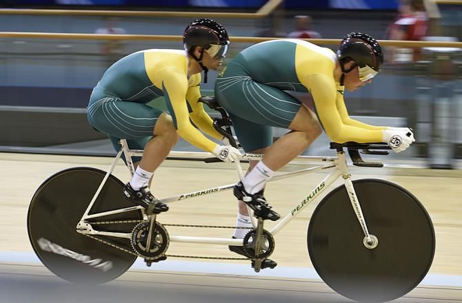 Australia's 1k men's tandem team took second