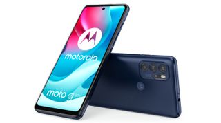 A Moto G60s from front and back