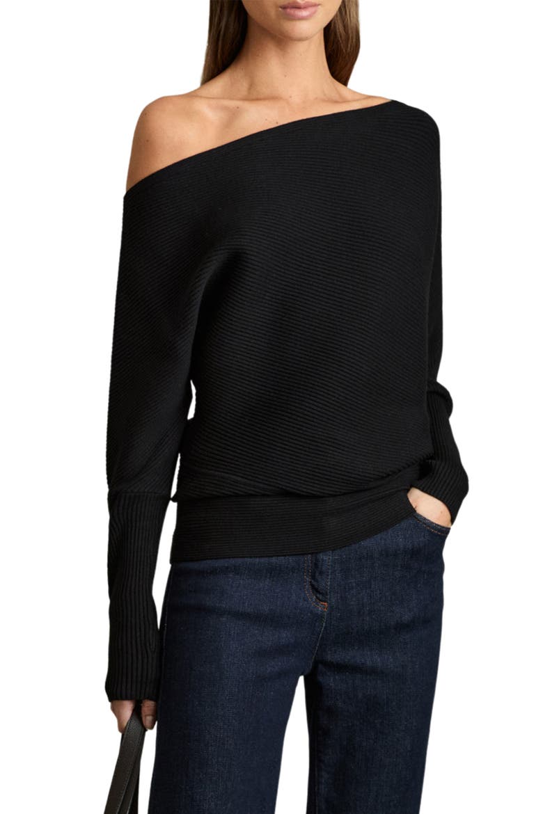Lorna Off the Shoulder Rib Sweater