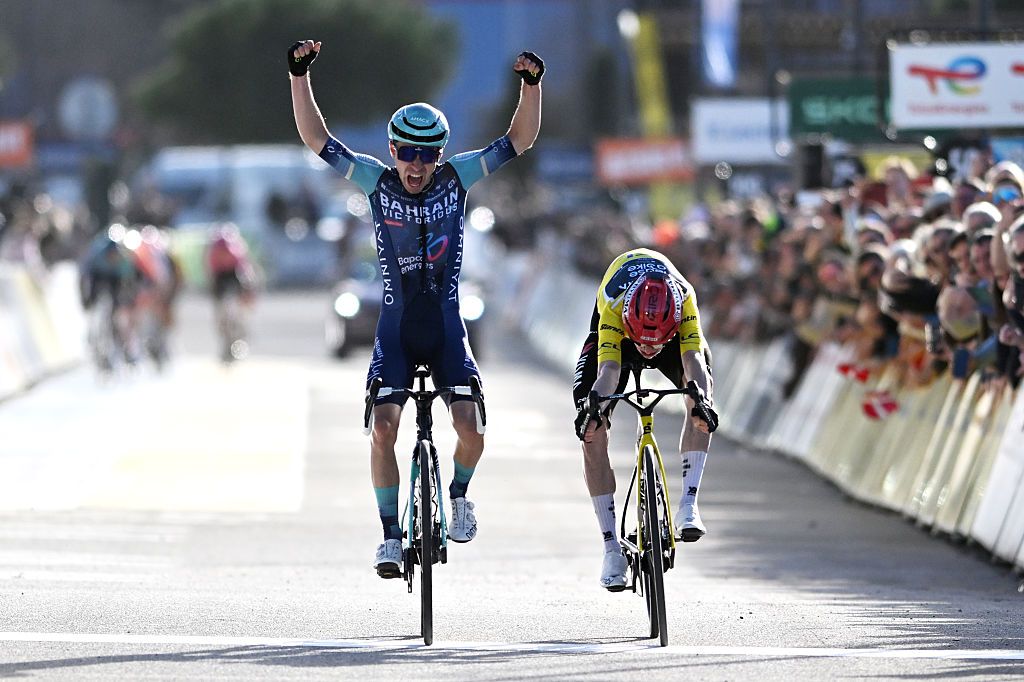 Paris-Nice: Jonas Vingegaard secures GC title but gets pipped to stage 8 victory by Lenny Martinez in narrow two-up sprint