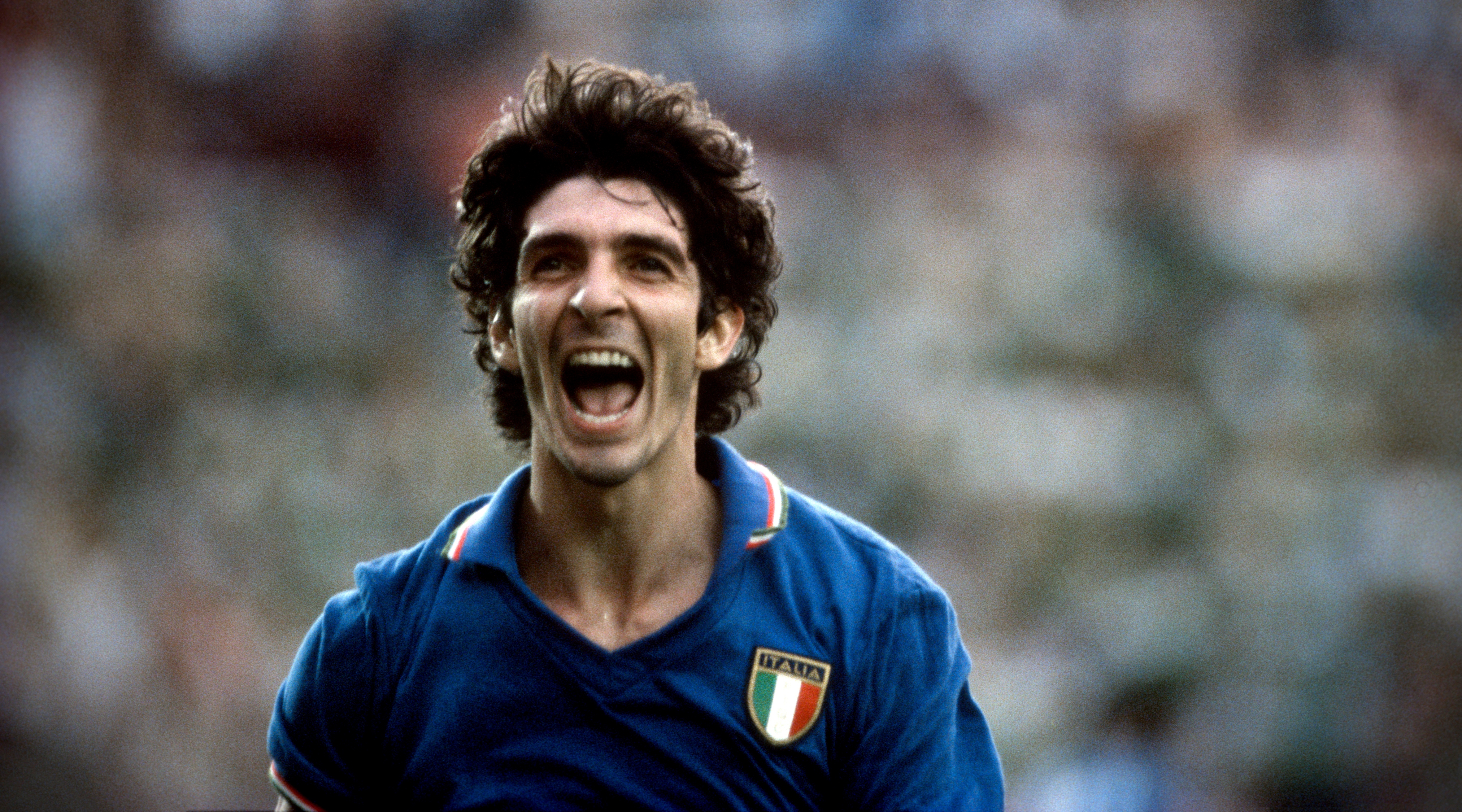 Soccer: FIFA World Cup 1982: Italy Paolo Rossi in action, victorious during Final against West Germany at Bernabeu Stadium. Madrid, Spain 7/11/1982 CREDIT: George Tidemann (Photo by George Tiedemann/Sports Illustrated via Getty Images) (SetNumber: X27034 T12 R1 F24)