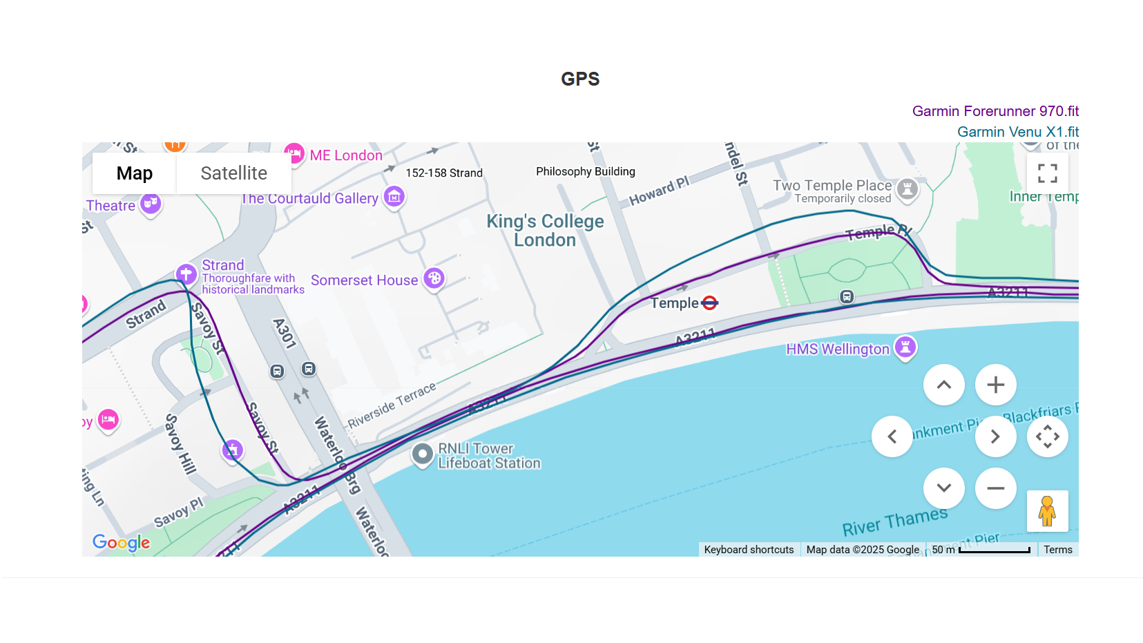 GPS graph London 10K