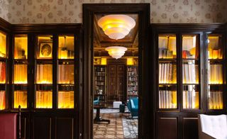 library-lounge at the Cotton House Hotel in Barcelona
