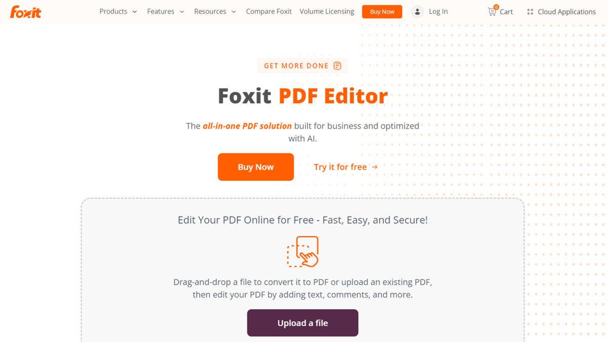 Foxit PDF Editor during our review process 