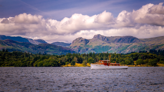 Albatros boat floating on Lake Windermere