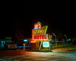 El Kapp Motel, Highway 64, Raton, New Mexico, December 19, 1980, by Steve Fitch