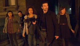 Carmen Ejogo and Frank Grillo lead a team of survivors in The Purge: Anarchy.