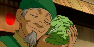 The cabbage man with his cabbages in Avatar: The Last Airbender.