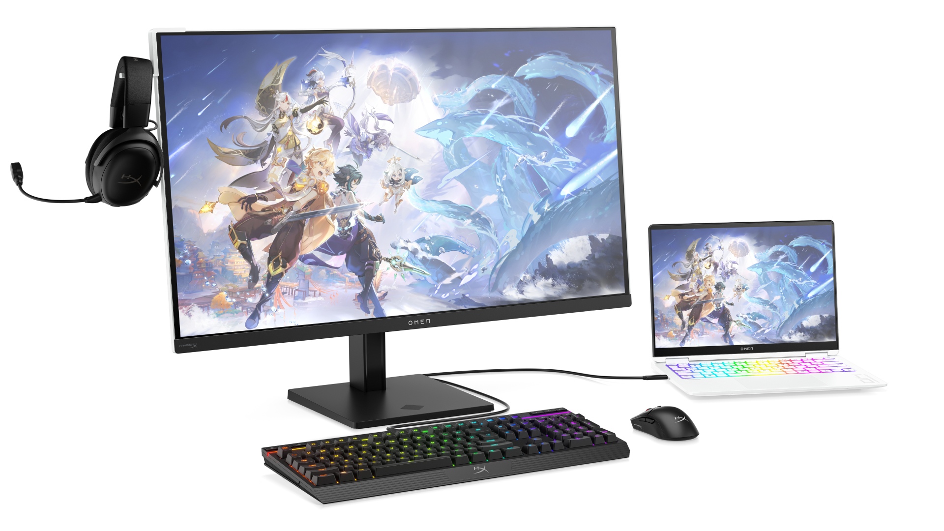 Image of the HP OMEN Transcend 32 gaming monitor.