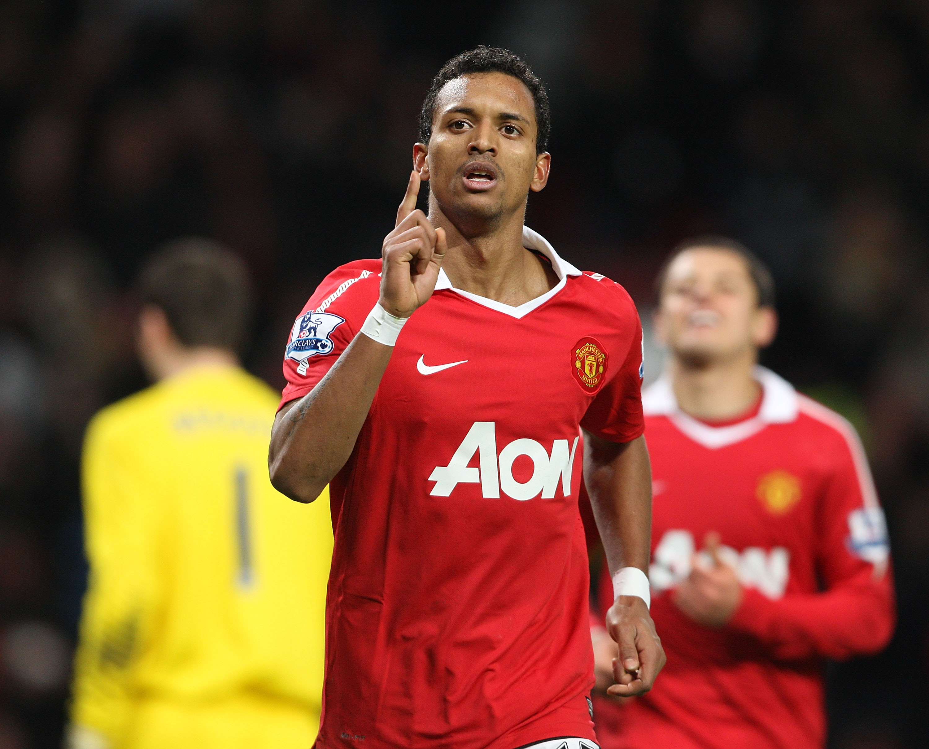 Nani at Old Trafford on January 4, 2011 in Manchester, England.