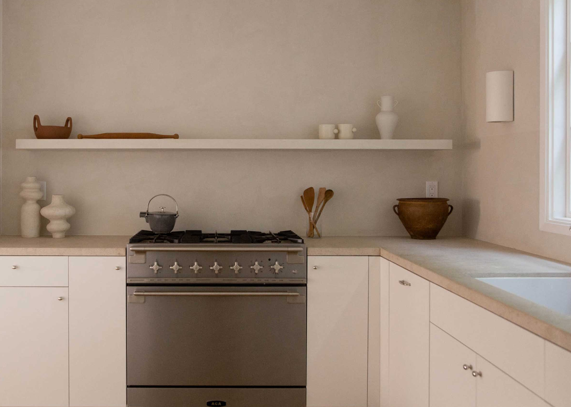 a minimalist kitchen with no countertop appliances