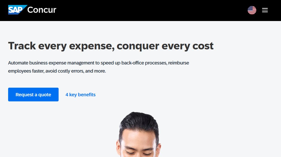 Concur Expense website screenshot (February 2026).