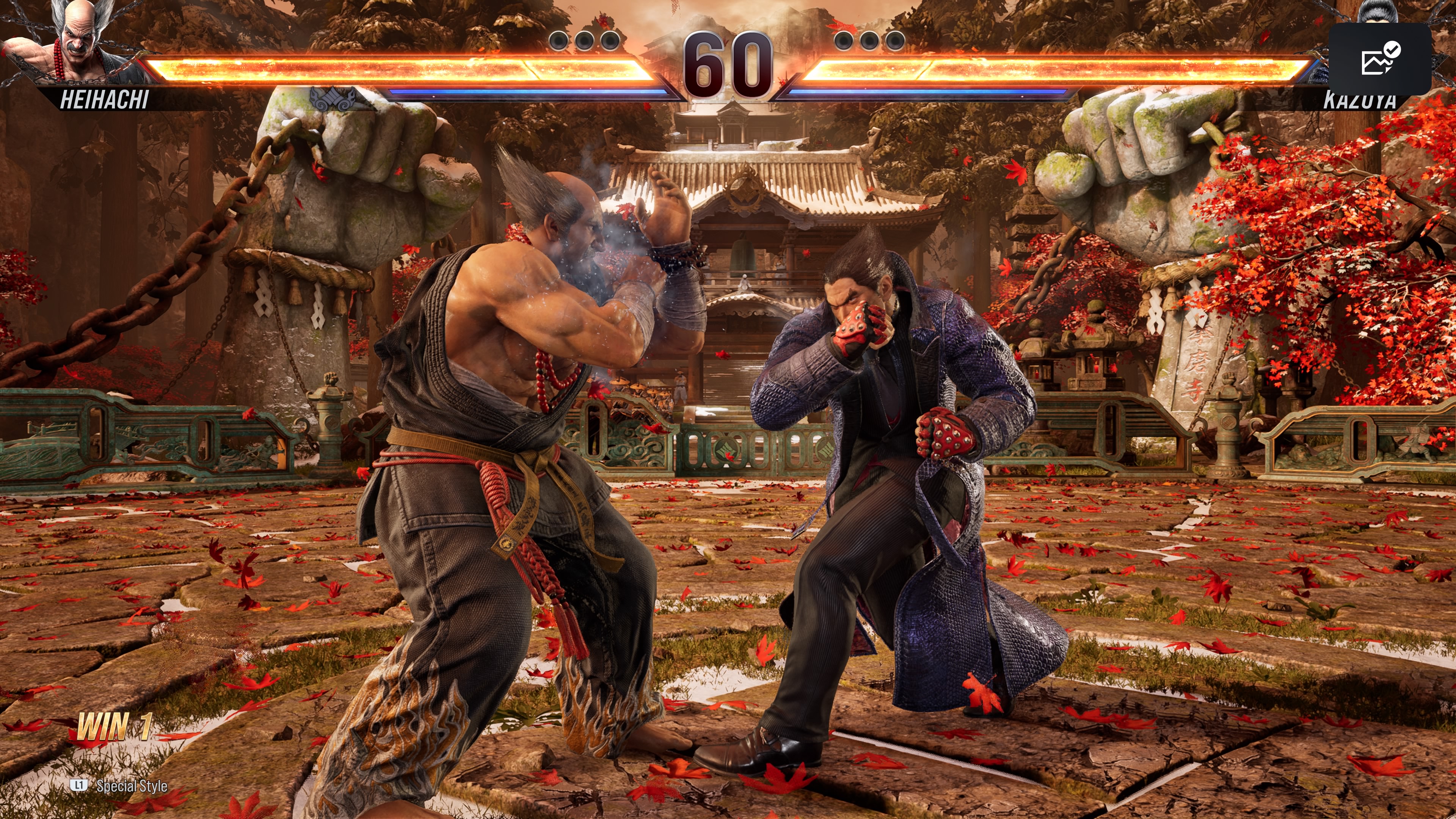 [EMBARGOED] A screenshot of Tekken 8 Heihachi in the Genmaji Temple in daylight