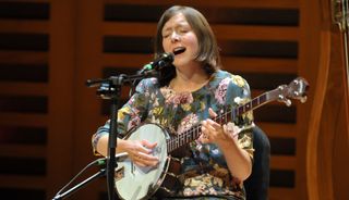 Emily Portman of the Emily Portman Trio performs on stage during Kings Place Festival 2012 at Kings Place on September 14, 2012 in London, United Kingdom