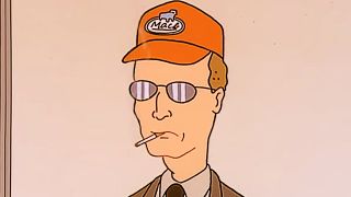Dale Gribble smoking on King of the Hill