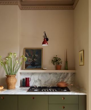 Kitchen in Hammock plaster beige by Little Greene