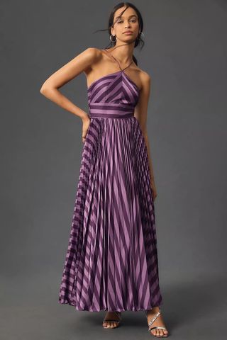 Purple Stripe Maxi Dress