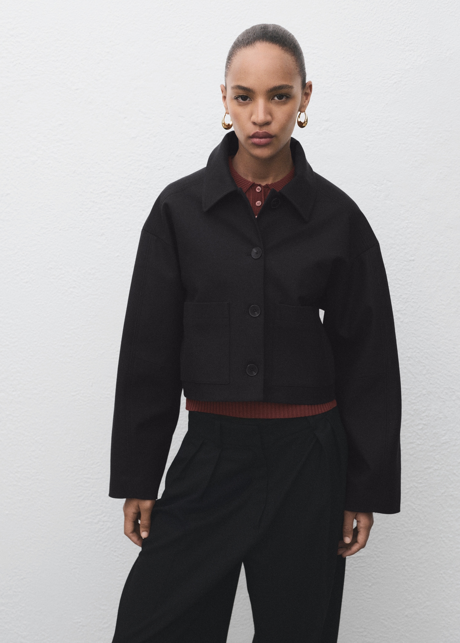 Cropped Jacket With Pockets - Women | Mango United Kingdom
