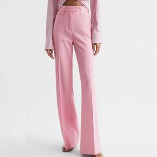 pink tailored trousers