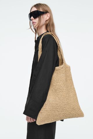 Oversized Shopper - Raffia