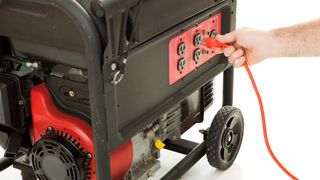 a black and red portable generator