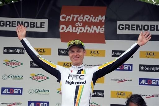 Tony Martin (HTC-Highroad) on the podium