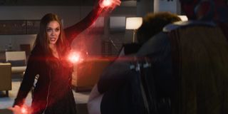 Wanda attacking Vision in Captain America: Civil War.