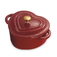 Red Heart Cast Iron Casserole Dish, £19.99 at Aldi