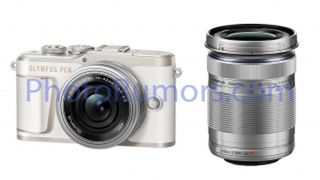 Olympus looks to be offering a dual-lens kit with the 14-42mm pancake and 40-150 R