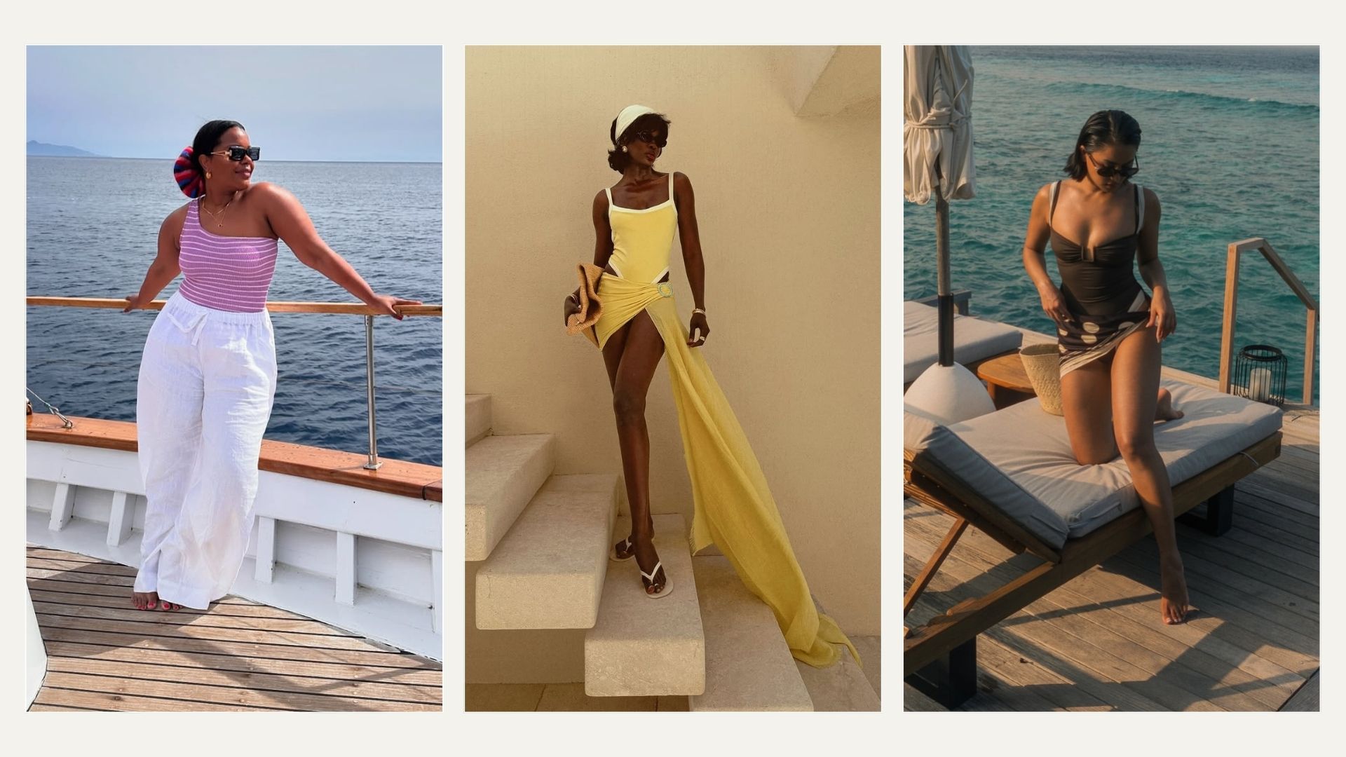 Influencers wearing swimsuit brands