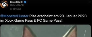Xbox Germany seemingly confirming Monster Hunter Rise for Xbox Game Pass