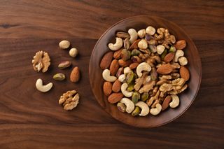 Image shows a bowl of nuts.