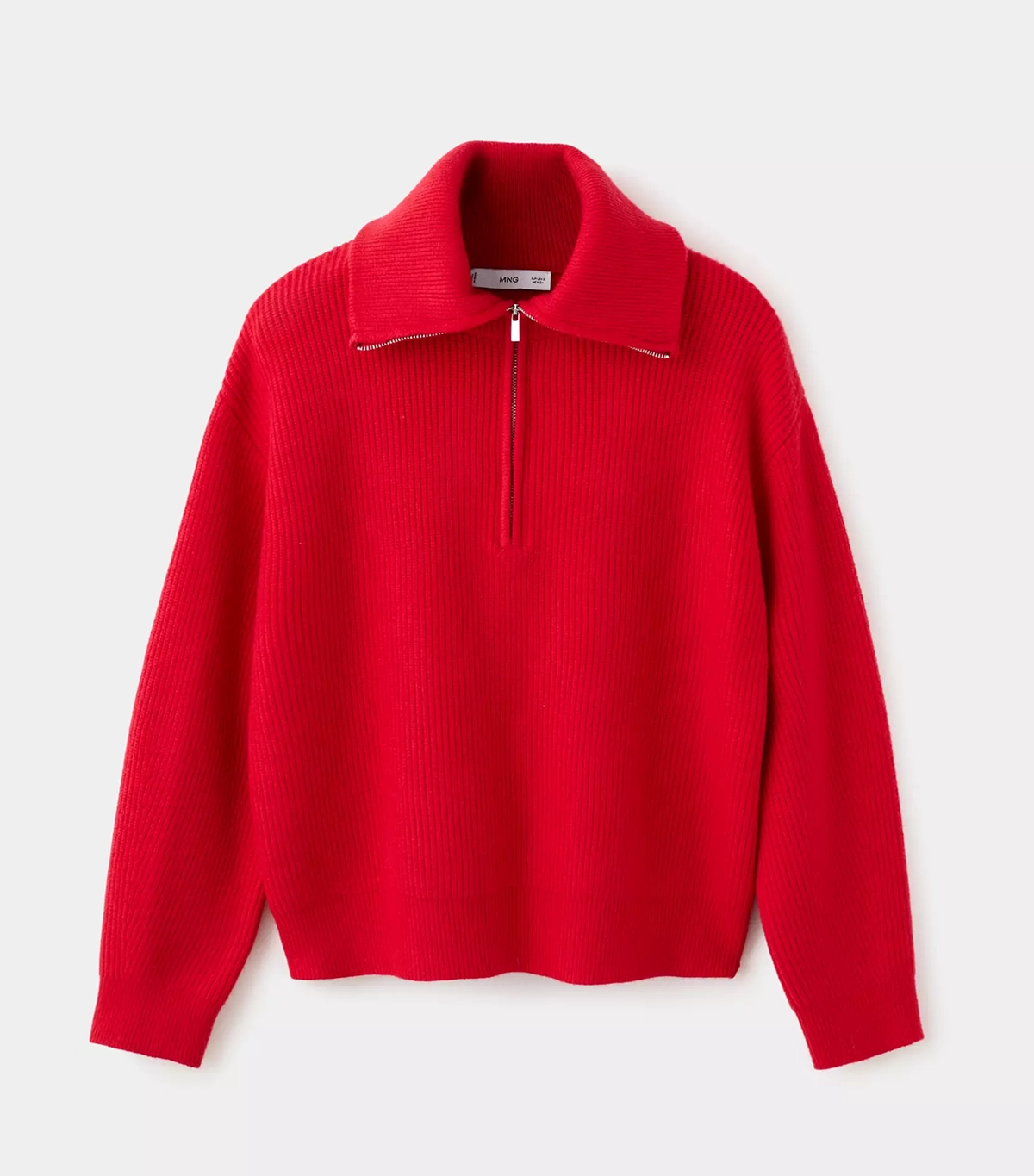 Mango, Contrasting Zip Collar Sweater - Women | Mango USA