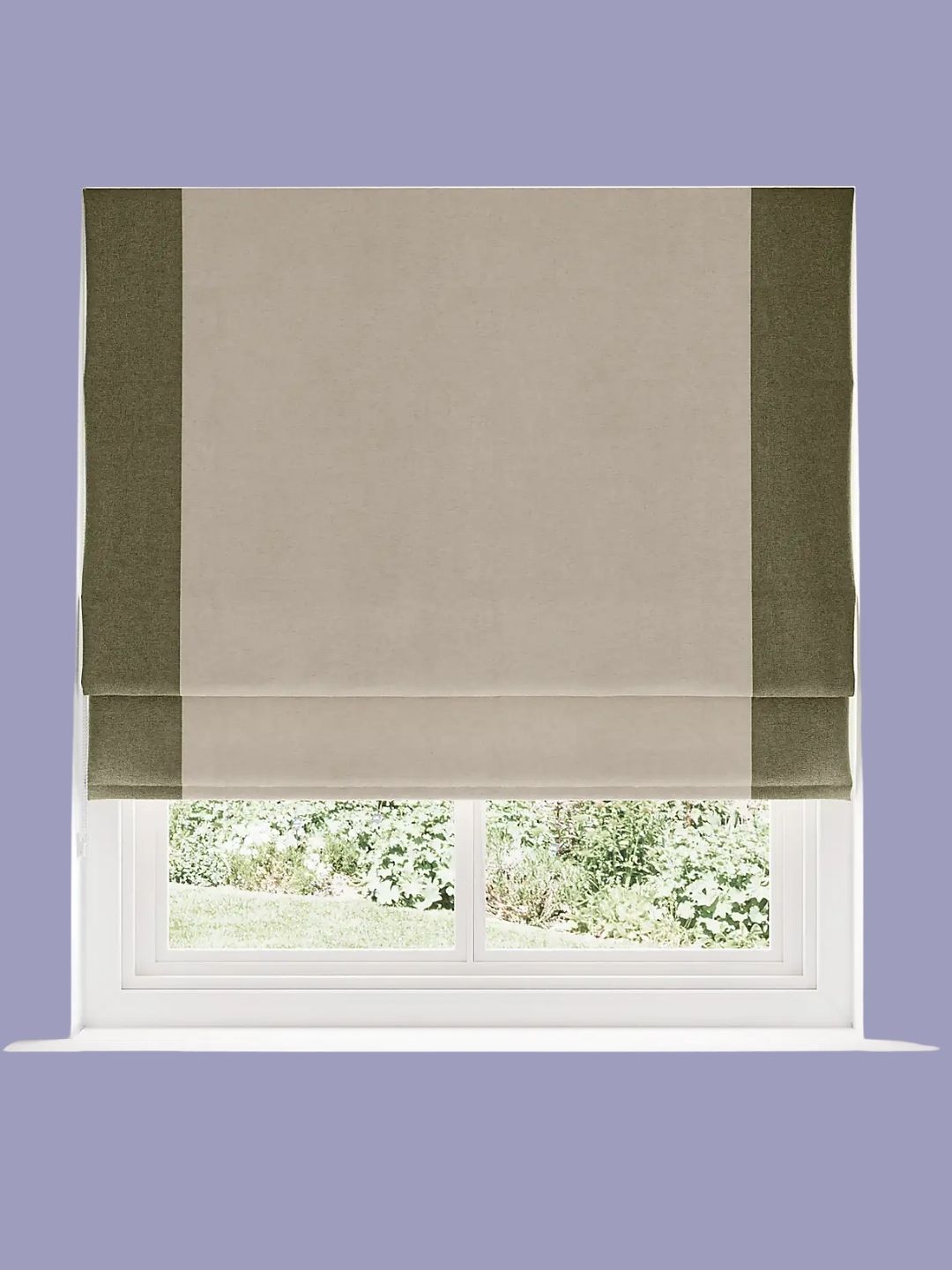 Dunelm, Luna Bordered Easy Chain Blackout Roman Blind