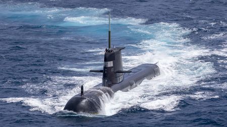 An Australian Collins submarine that will be replaced as part of the Aukus pact