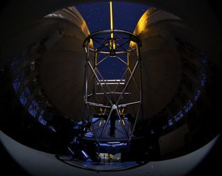 Gemini South Telescope During Laser Operations