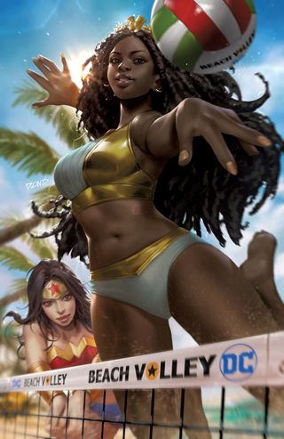 Nubia: Queen of the Amazons #3 swimsuit variant cover by Derrick Chew