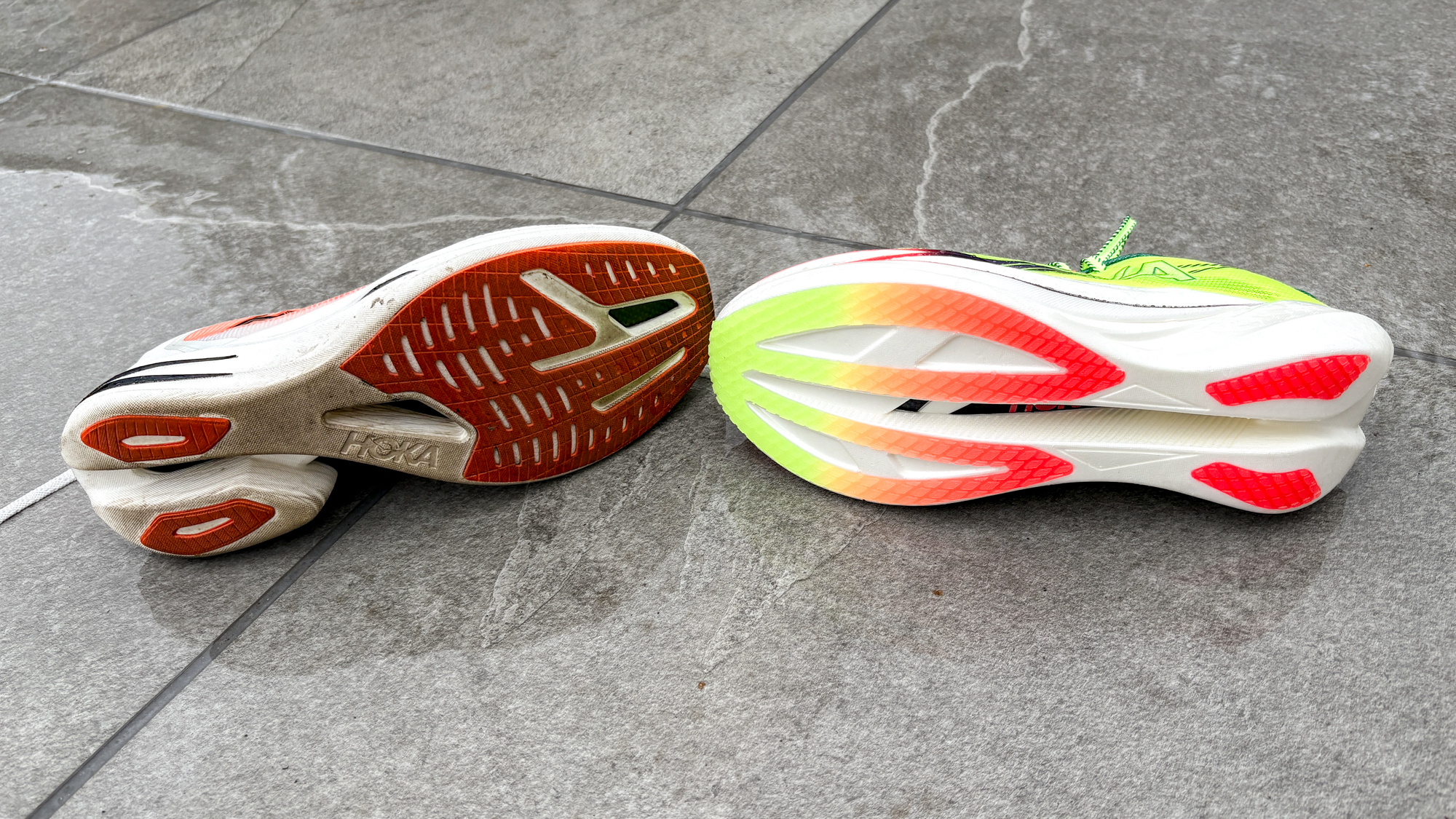 Hoka Cielo X1 2.0 and Hoka Cielo X1 3.0 outsole