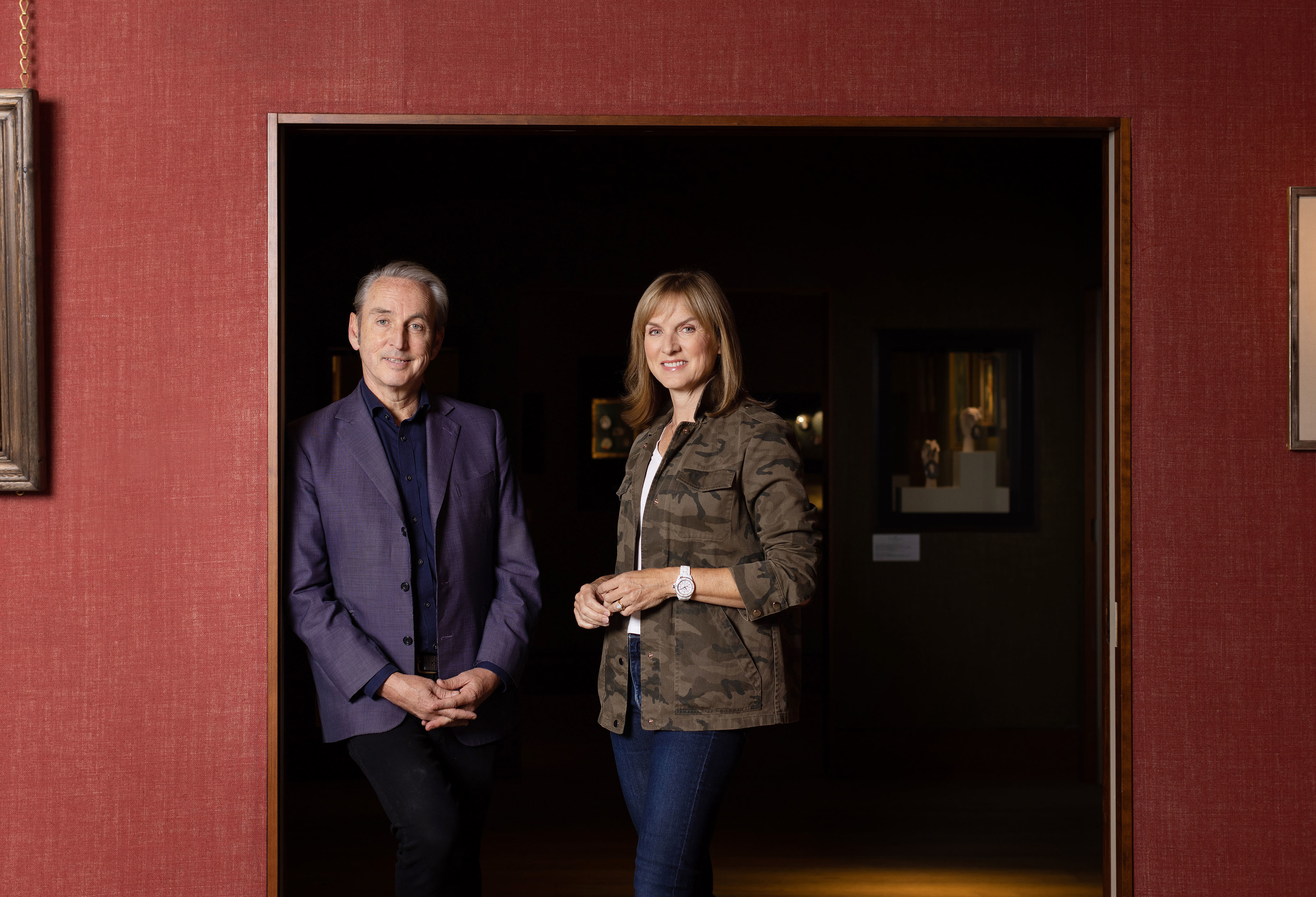 Art dealer Philip Mould with Fiona Bruce.