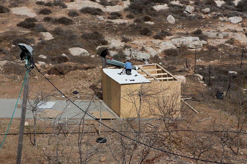 Israeli settlements on Palestinian land.