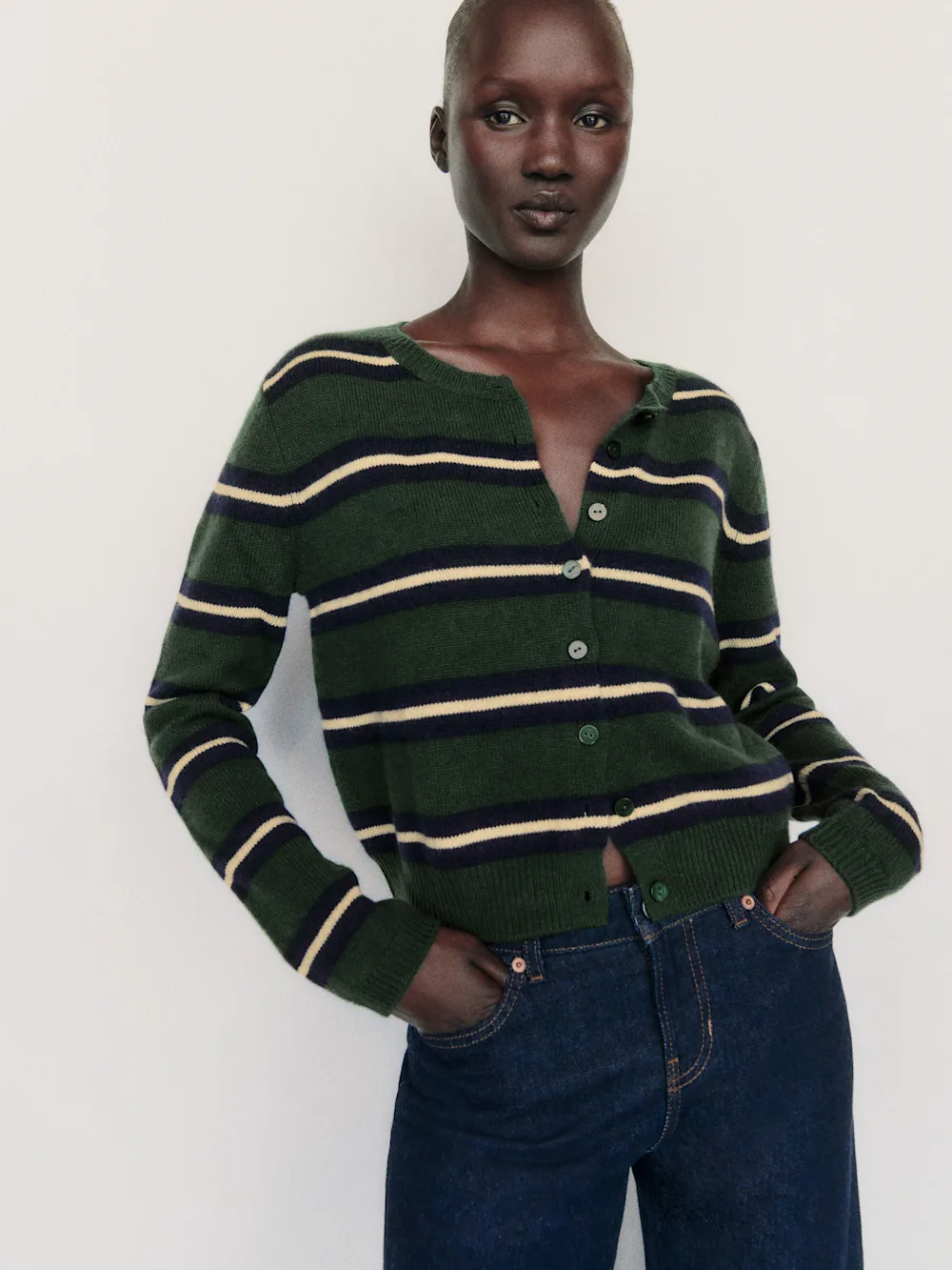 Reformation, Clara Cashmere Crew Cardigan